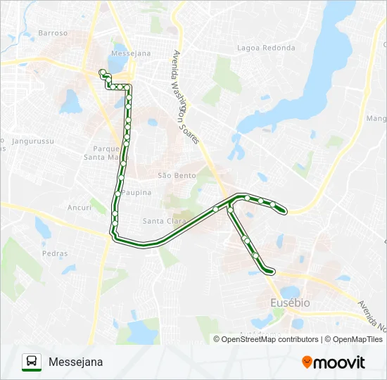 33203 MESSEJANA / EUSÉBIO Bus Line Map