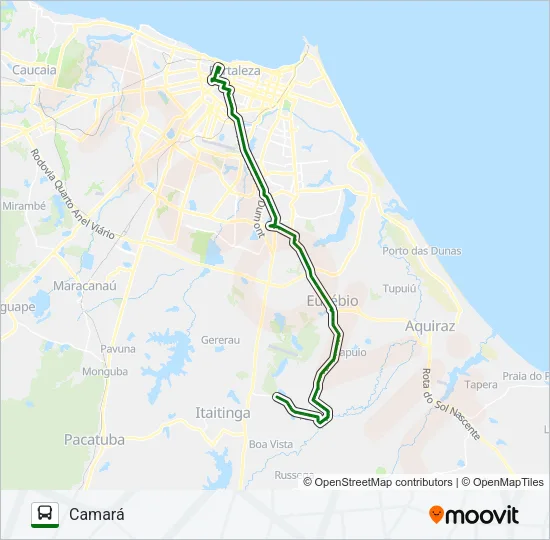 33207 FORTALEZA / TELHA Bus Line Map