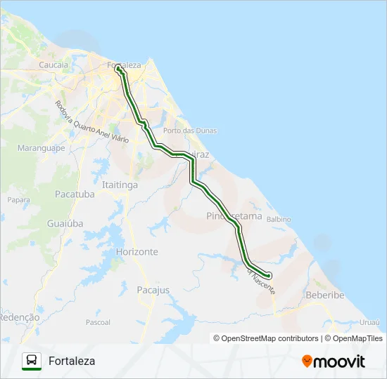 33212 FORTALEZA / CASCAVEL Bus Line Map