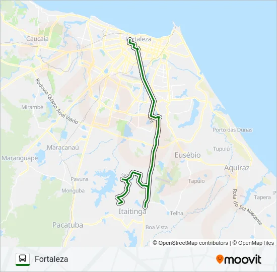 33101 FORTALEZA / CARACANGA Bus Line Map