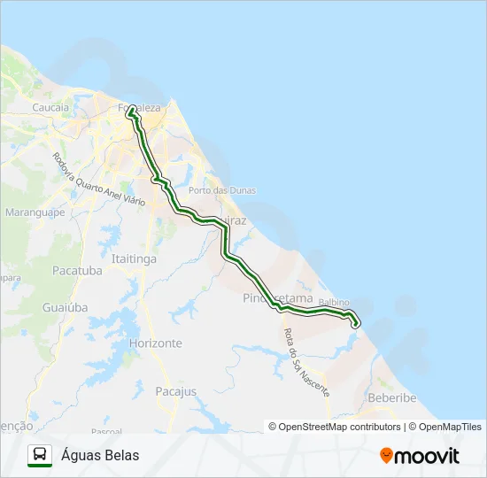 33209 FORTALEZA / ÁGUAS BELAS Bus Line Map
