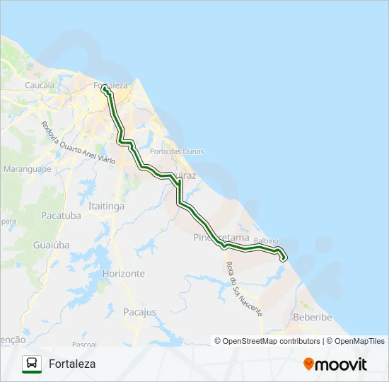 33209 FORTALEZA / ÁGUAS BELAS Bus Line Map