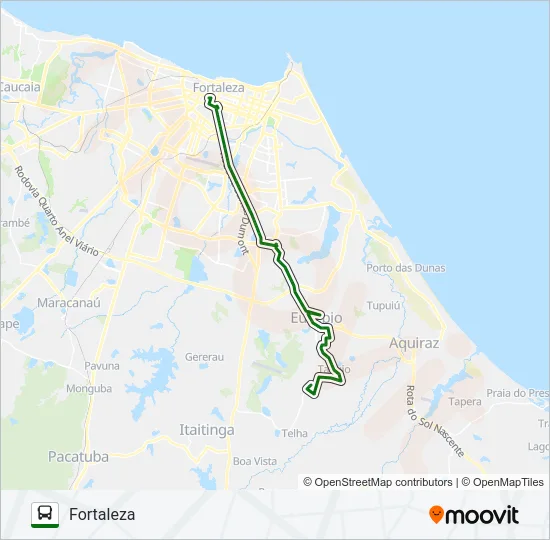 33206 FORTALEZA / TAPUIÓ Bus Line Map