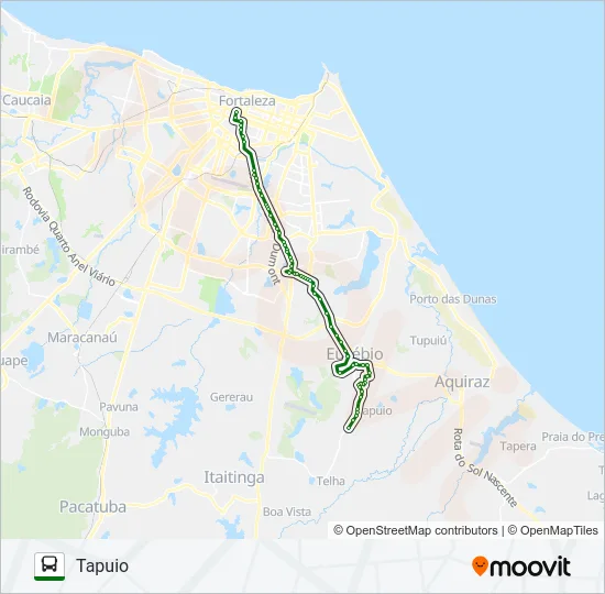 33206 FORTALEZA / TAPUIÓ Bus Line Map