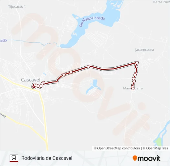 MGB Bus Line Map