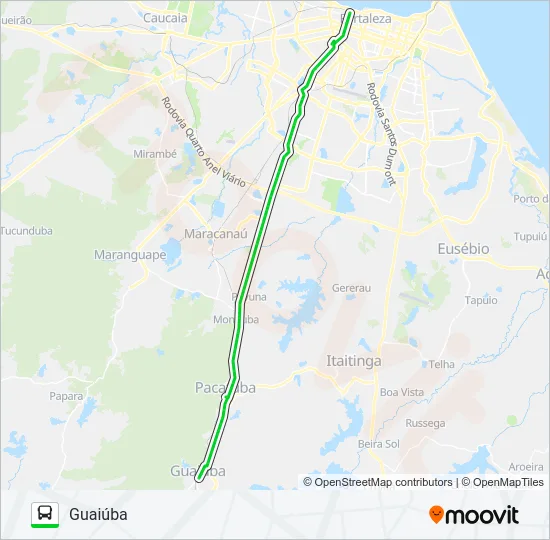 42201 GUAIÚBA / FORTALEZA Bus Line Map
