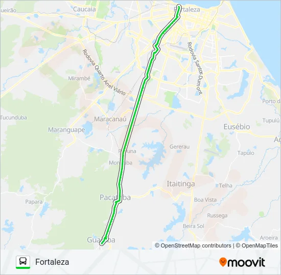 42201 GUAIÚBA / FORTALEZA Bus Line Map