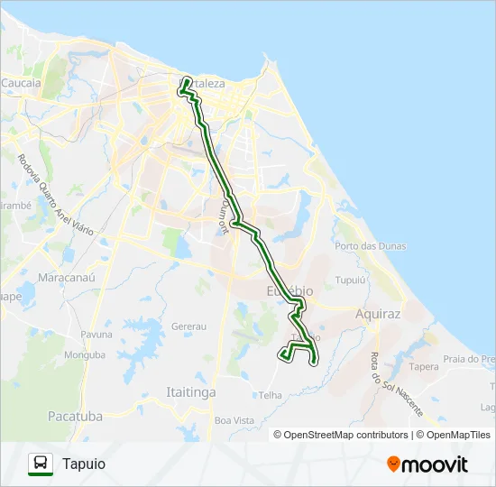 33206 FORTALEZA / TAPUIO Bus Line Map