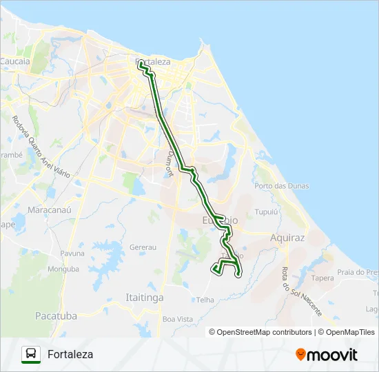33206 FORTALEZA / TAPUIO Bus Line Map