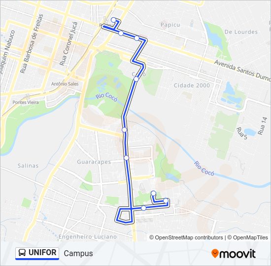 UNIFOR Bus Line Map