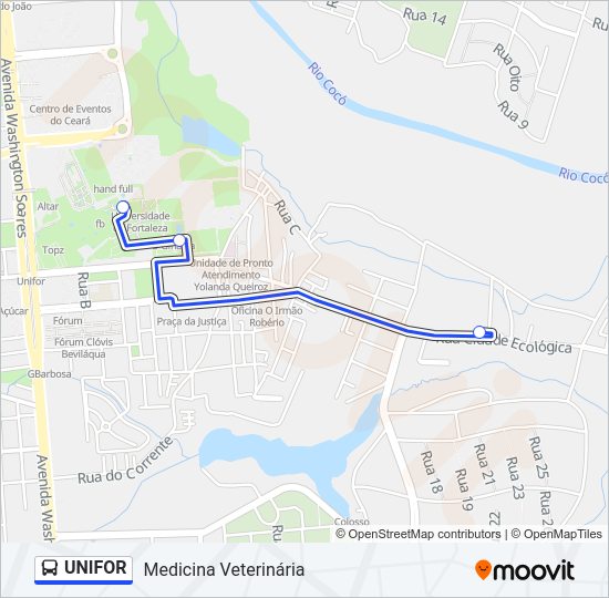 UNIFOR Bus Line Map