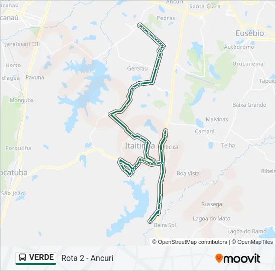 VERDE Bus Line Map