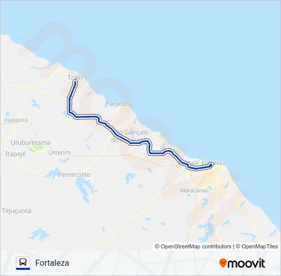 41303 FORTALEZA / TRAIRI / CENTRO Bus Line Map