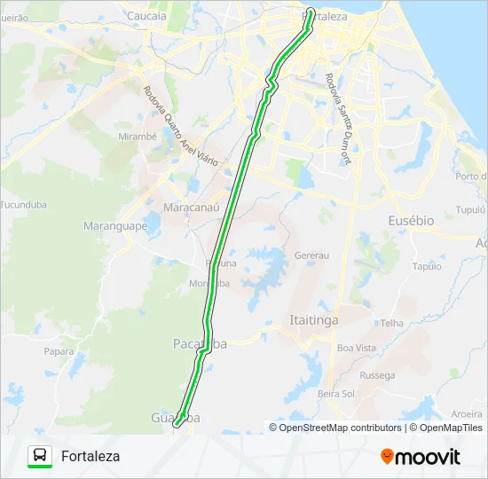 42201 GUAIÚBA / FORTALEZA Bus Line Map