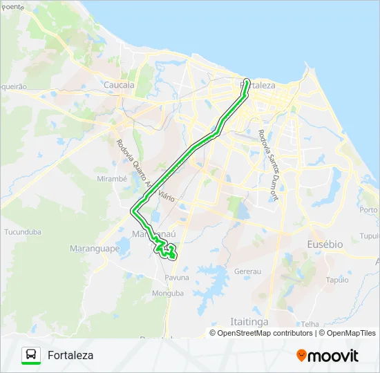 42103 FORTALEZA / CONJUNTO JEREISSATI / VIA CE-065 Bus Line Map