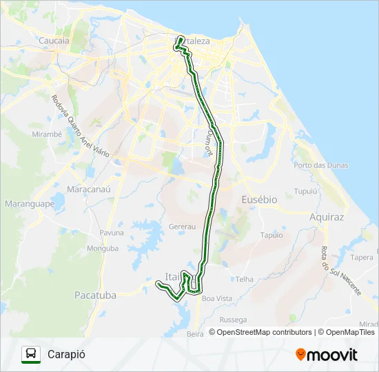 33104 FORTALEZA / ITAITINGA Bus Line Map