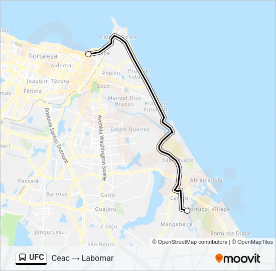 UFC Bus Line Map