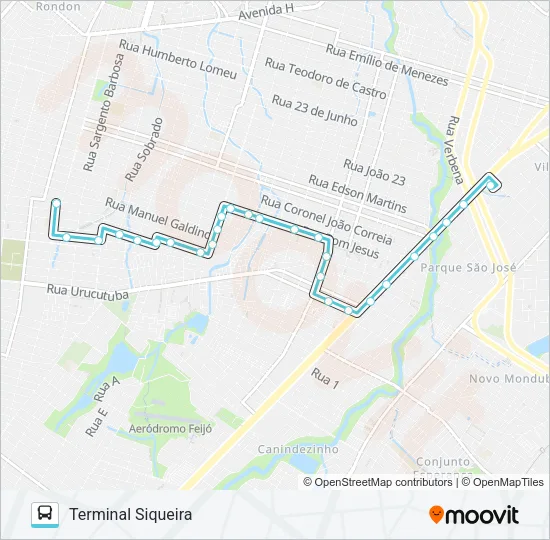 376 UPA GRANJA LISBOA / SANTA CECÍLIA II / SIQUEIRA Bus Line Map