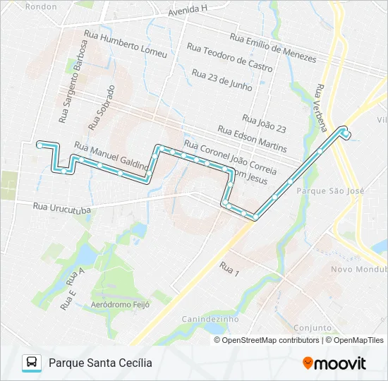 376 UPA GRANJA LISBOA / SANTA CECÍLIA II / SIQUEIRA Bus Line Map