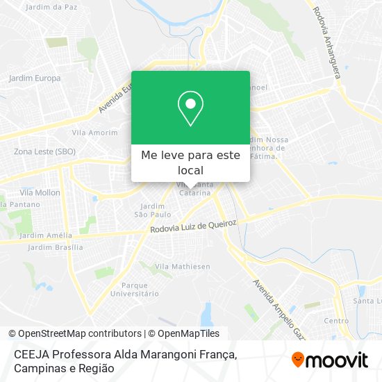 CEEJA Professora Alda Marangoni França mapa