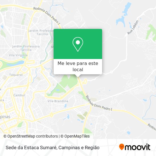 Sede da Estaca Sumaré mapa