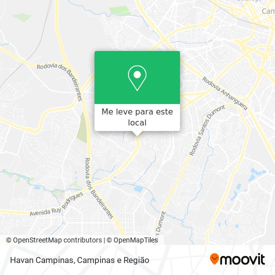 Havan Campinas mapa