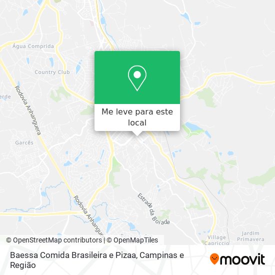 Baessa Comida Brasileira e Pizaa mapa