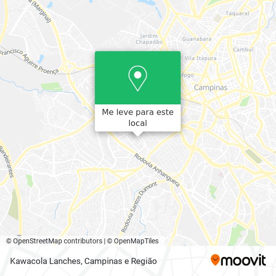 Kawacola Lanches mapa
