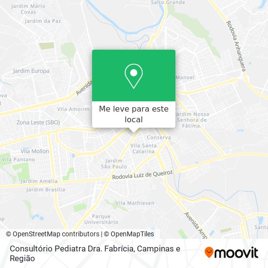 Consultório Pediatra Dra. Fabrícia mapa