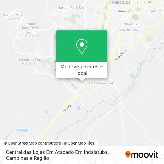 Central das Lojas Em Atacado Em Indaiatuba mapa