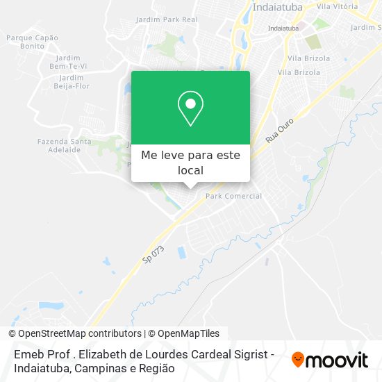 Emeb Prof . Elizabeth de Lourdes Cardeal Sigrist - Indaiatuba mapa