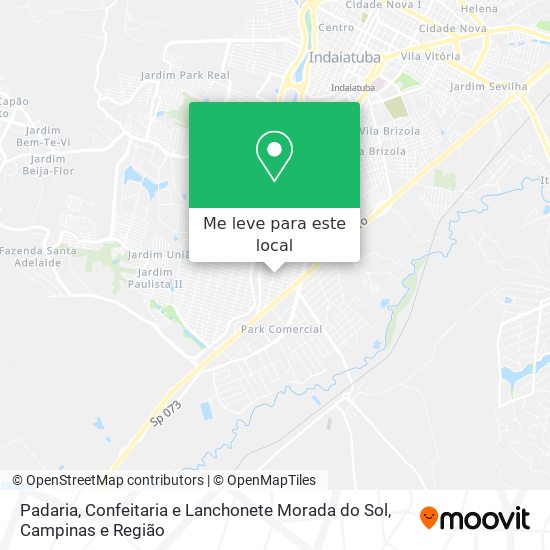 Padaria, Confeitaria e Lanchonete Morada do Sol mapa