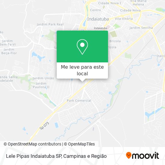 Lele Pipas Indaiatuba SP mapa