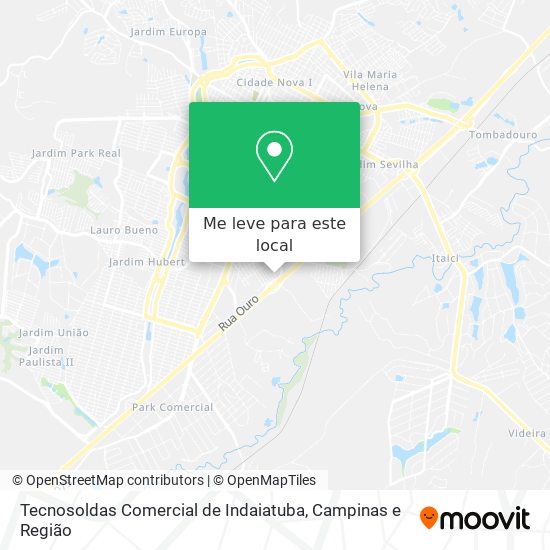Tecnosoldas Comercial de Indaiatuba mapa