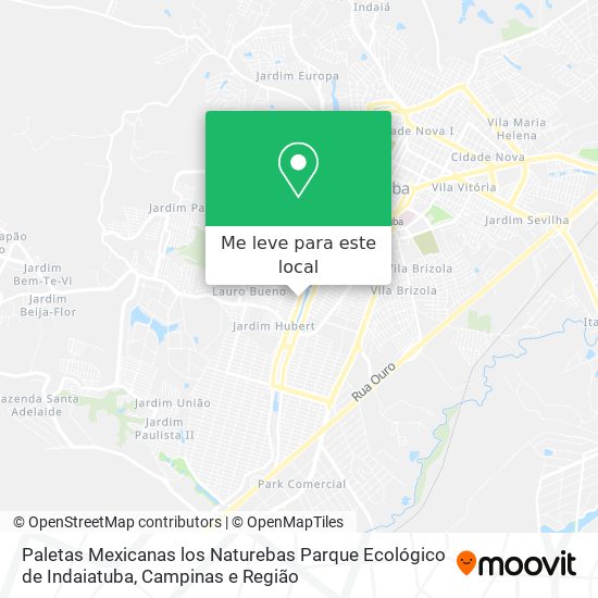 Paletas Mexicanas los Naturebas Parque Ecológico de Indaiatuba mapa