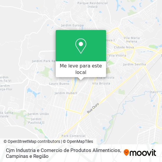 Cjm Industria e Comercio de Produtos Alimenticios mapa