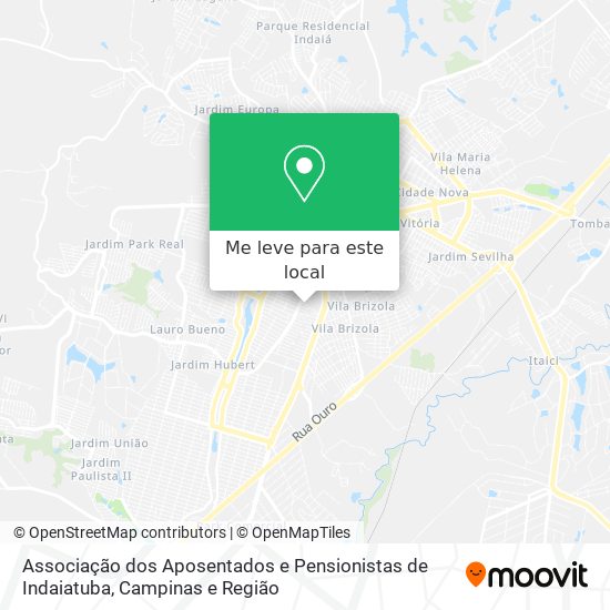 Associação dos Aposentados e Pensionistas de Indaiatuba mapa