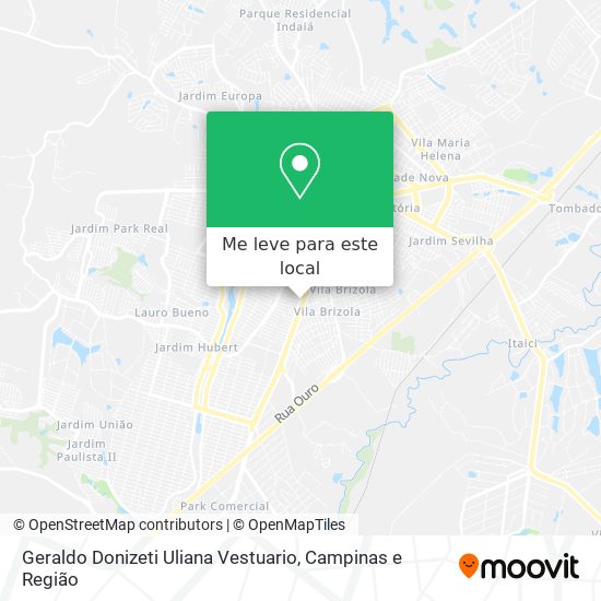 Geraldo Donizeti Uliana Vestuario mapa