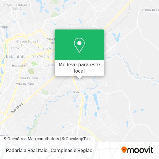 Padaria a Real Itaici mapa