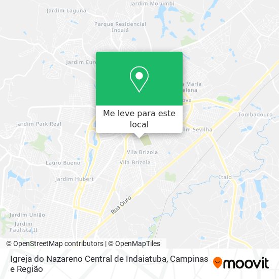 Igreja do Nazareno Central de Indaiatuba mapa