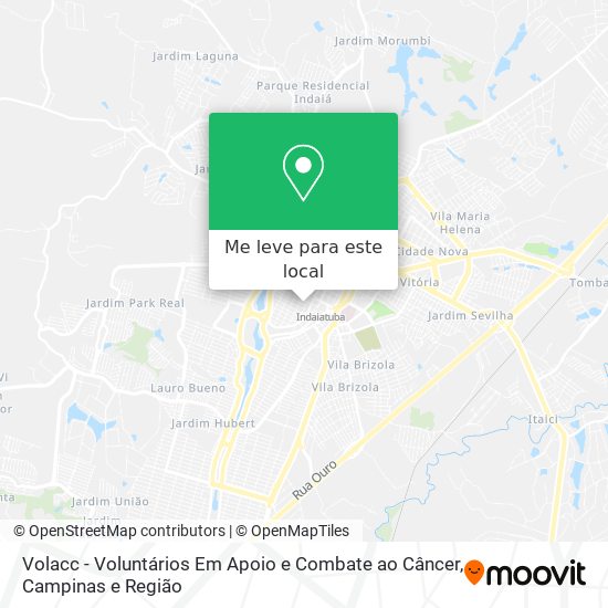 Volacc - Voluntários Em Apoio e Combate ao Câncer mapa