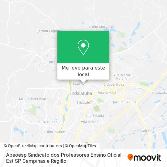 Apeoesp Sindicato dos Professores Ensino Oficial Est SP mapa