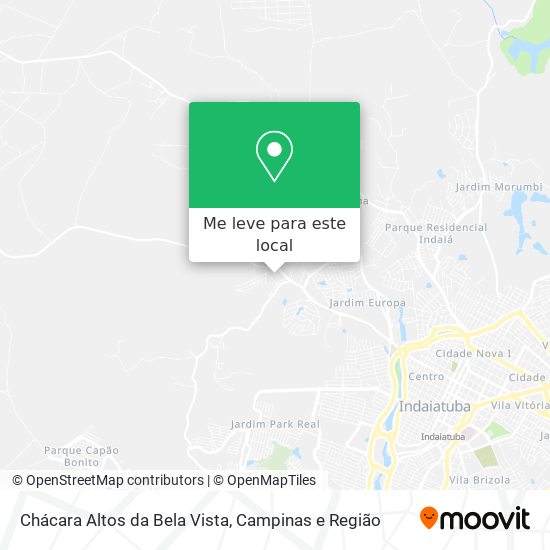 Chácara Altos da Bela Vista mapa