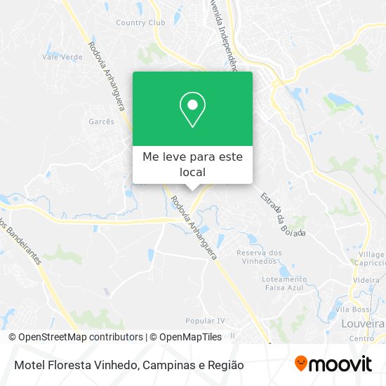 Motel Floresta Vinhedo mapa