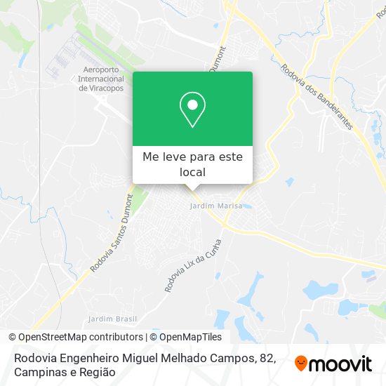 Rodovia Engenheiro Miguel Melhado Campos, 82 mapa