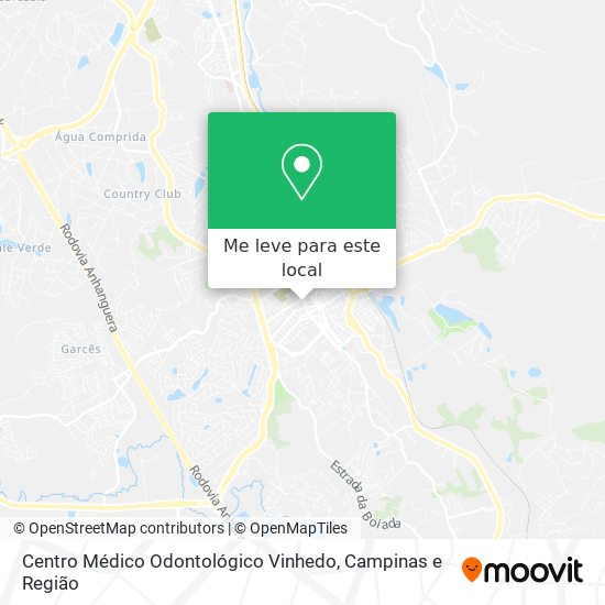 Centro Médico Odontológico Vinhedo mapa