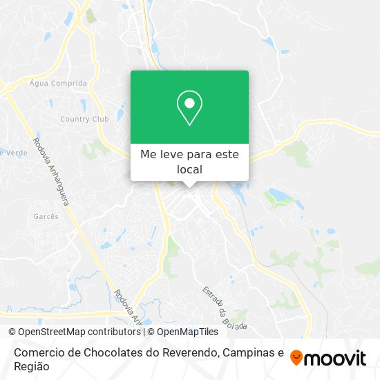 Comercio de Chocolates do Reverendo mapa