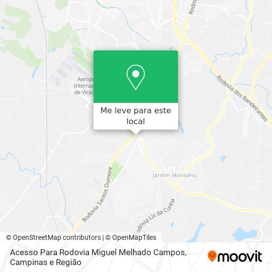 Acesso Para Rodovia Miguel Melhado Campos mapa