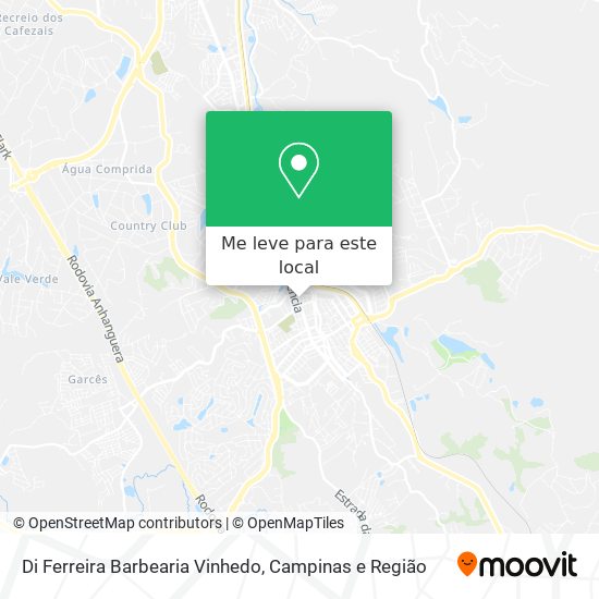 Di Ferreira Barbearia Vinhedo mapa