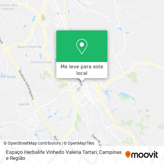 Espaço Herbalife Vinhedo Valeria Tartari mapa